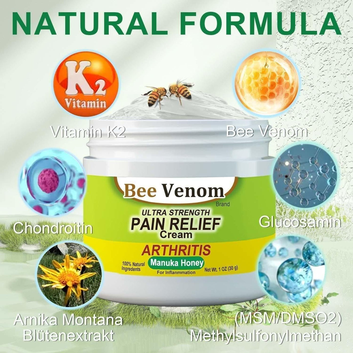 Bee Venom Joint and Bone Therapy Cream (BUY 1 GET 1 FREE - 100 Gm Each)